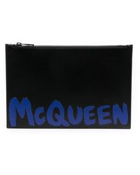 Alexander McQueen - Graffiti Leather Pouch - Lyst