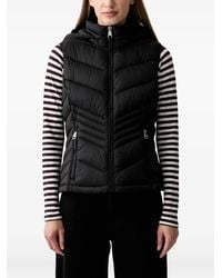 DKNY - Quilted Hooded Gilet - Lyst