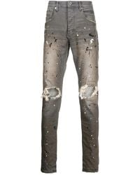 Purple Brand - Paint Splatter-Print Distressed Jeans - Lyst