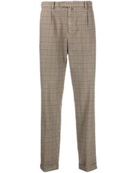 Briglia 1949 - Prince Of Wales Check Pleated Straight-leg Trousers - Lyst