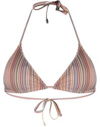 Paul Smith - Striped Bikini Top - Lyst
