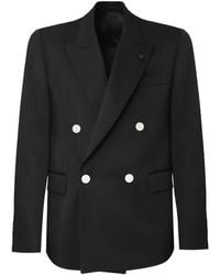 Lardini - Double-Breasted Peak-Lapel Jacket - Lyst