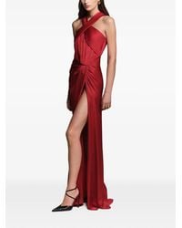 Elie Saab - Halterneck Knotted-Waist Maxi Dress - Lyst