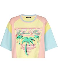 Balmain - Camiseta corta con estampado Palm Tree - Lyst