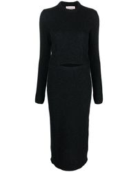 Semicouture - Cut-out Wool-blend Dress - Lyst