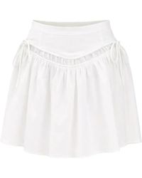 Pinko - High-Waisted Flared Mini Skirt - Lyst