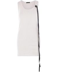 Ann Demeulemeester - Geripptes Seva Oberteil Mit Ripsband - Lyst