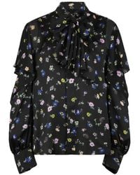 Sacai - Floral-Print Blouse - Lyst