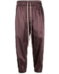 Rick Owens - Satin Cropped Track Pants - Lyst