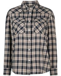 Woolrich - Plaid-check Long-sleeve Flannel Shirt - Lyst