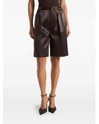 Manière De Voir - Satin Double Pleat Shorts - Lyst