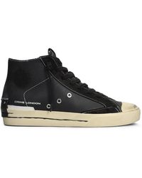Crime London - Distressed-Effect High-Top Sneakers - Lyst