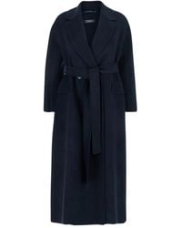 Max Mara - 'S Maxmara 'Enzo' Coat With Wide Notched Revers - Lyst