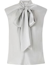Pinko - Blouse Sans Manches À Détail Noué - Lyst