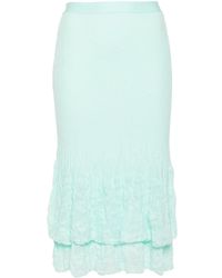 Bottega Veneta - Double-layer Knitted Skirt - Lyst
