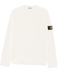 Stone Island - Trui Met Logodetail - Lyst
