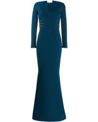 Safiyaa Mermaid Tail Gown - Blue