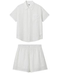 B+ AB - Striped Short-Sleeve Shirt And Shorts Set - Lyst