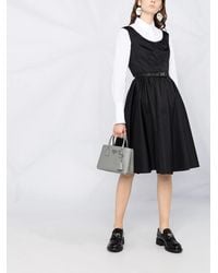 Prada - ベルテッド フレアドレス - Lyst