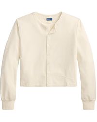 Polo Ralph Lauren - Ribbed-Trim Button-Up Cardigan - Lyst