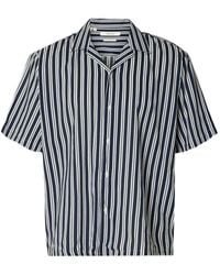 SELECTED - Striped Short-Sleeve Shirt - Lyst