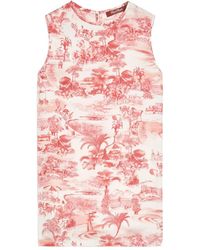Max Mara - Top Sin Mangas Con Estampado Gráfico - Lyst