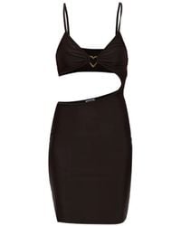Moschino - Heart-Appliqué Cut-Out Mini Dress - Lyst
