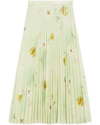 Balenciaga - Jupe mi-longue plissée à fleurs - Lyst