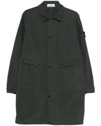 Stone Island - Parka Longue À Poches Boutonnées - Lyst