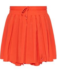 Nike - Pleated Embroidered-Logo Skirt - Lyst