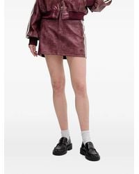 adidas - Faux Leather Snake Print Skirt - Lyst
