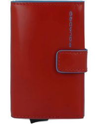 Piquadro - Metal Leather Cardholder - Lyst