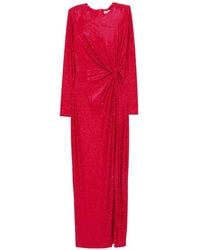 Twentyfourhaitch - Crystal-Embellished Twisted-Detail Maxi Dress - Lyst