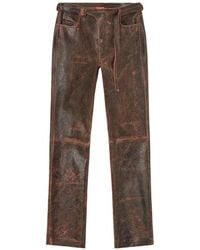DIESEL - P-Nuri Leather Trousers - Lyst