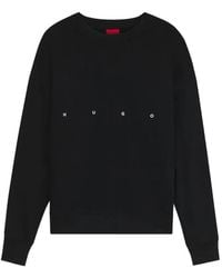 HUGO - Logo-Print Graphic-Print Sweatshirt - Lyst