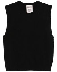 Semicouture - Fine-Knit Sleeveless Vest - Lyst