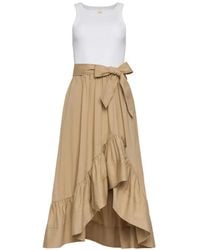 Cinq À Sept - Zayla Ruffled Tie-Waist Midi Dress - Lyst