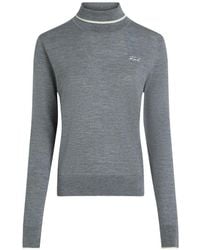 KARL LAGERFELD - Wool Turtleneck Sweater - Lyst