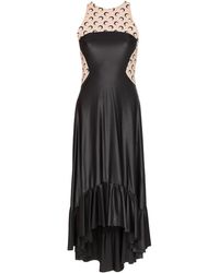 Marine Serre Jurk Met Open Rug - Zwart