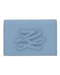 KARL LAGERFELD - K/Autograph Logo-Patch Pebbled Wallet - Lyst