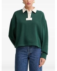 Rag & Bone - Contrast-Collar Polo Sweatshirt - Lyst