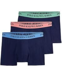 Polo Ralph Lauren - Classic Stretch-Cotton Trunks (Pack Of Three) - Lyst