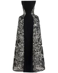 Gemy Maalouf - Strapless Embroidered Maxi Dress - Lyst