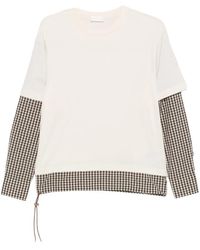 Moncler - Gingham Layered T-Shirt - Lyst