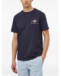 GANT - T-Shirt À Logo Brodé - Lyst