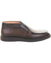 Santoni - Panelled Leather Boots - Lyst