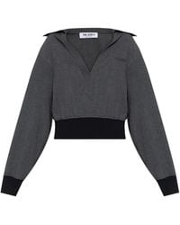 The Attico - Banded-Cuff Collared Top - Lyst