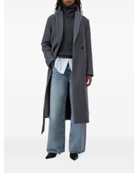 Closed - Belted Notched-Lapels Coat - Lyst
