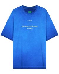 flâneur - Logo-Print Washed T-Shirt - Lyst