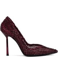 Le Silla - Gilda Mesh-Pumps Mit Kristallen 100Mm - Lyst